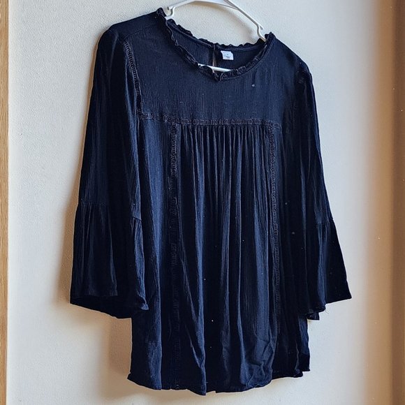 Old Navy Black Peasant Jersey Size Medium - Picture 4 of 13